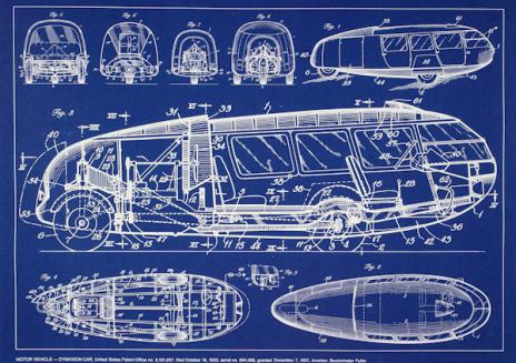Abbildung 5.1: Richard Buckminster Fuller – »Dymaxion«, Auto-Konstruktionszeichnung
